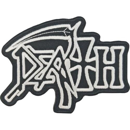 Death Band Embroidery Patch Cool Rock Punk Heavy Metal Music DIY Badge for Clothes Jackets Tshirt Iron on Clothes Decoration