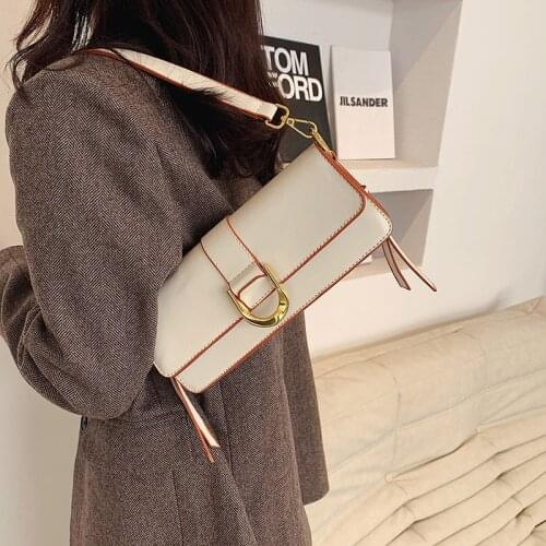 New Women Messenger Bags Fashion Ladies Bag Party Female Female Leather Shoulder Bags 2021 Vintage Solid Flap Bag for Girls Sac