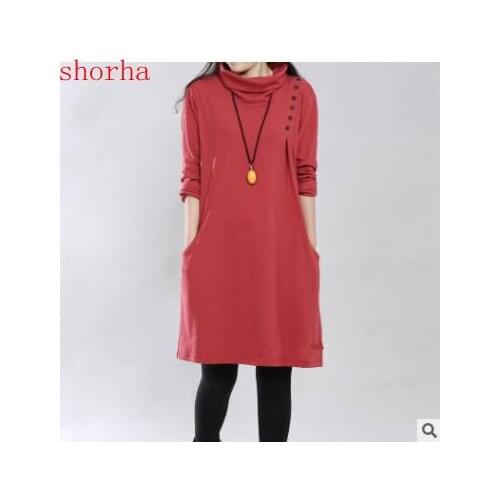 Maternity coat High Neck Knitted Cotton Maternity Dress autumn Fashion Long Sleeve Clothes for Pregnant Women Pregnancy dresses