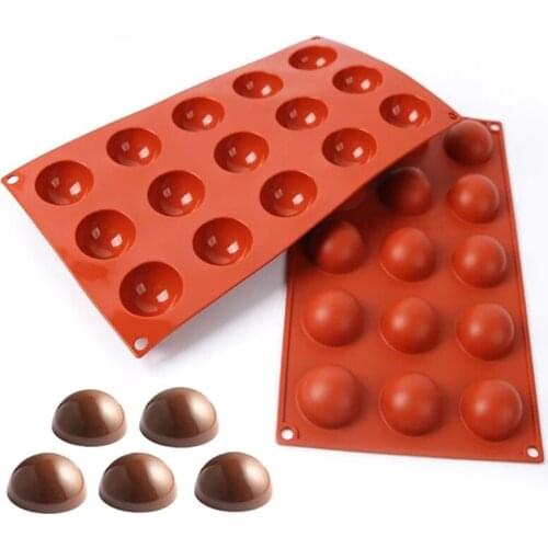Hemisphere Shape Silicone 24 Holes Food Grade Baking Accessories Chocolate Candy Mold Bakeware Kitchen Gadgets
