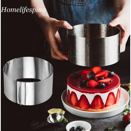 Adjustable Mousse Ring Round Mold Cake Border Paste Film Kitchen Accessory DIY Baking Tools Dessert Decoration