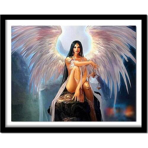"Religion" Diamond Embroidery Angel Wings Painting Handicraft Diamond Cross Stitch Home Decoration DIY Wall Art