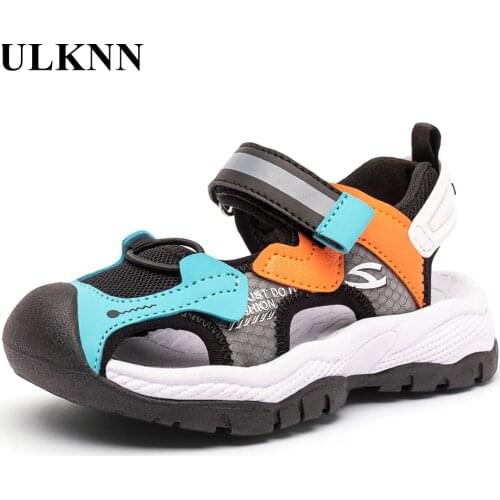 ULKNN Student Size 26-37 Sandals Children Outdoor Sports Sandals 2021 New Girls Sandals Baotou Leisure Pink Casual Shoe Boys