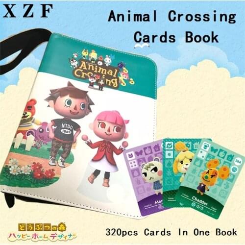 Gathering Animal Crossing Villagers Exquisite Leather Cover Cards Book For Cards Linkage Card Book(Put 320 Cards)