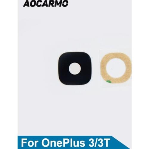 Aocarmo Back Rear Main Camera Glass Lens With Adhesive Sticker For OnePlus 3 A3000 3T 1+3T A3010 Repair Replacement