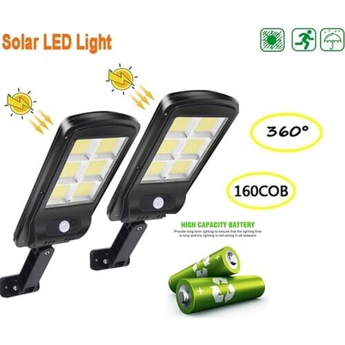 4pcs Solar Lamp Led Street Lights Outdoor Security Light Wall Lamp IPX5 Waterproof PIR Motion Sensor Smart Remote Control Lamp