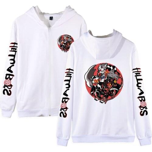Autumn Winter Helluva Boss Sweatshirt Mens Women Zipper Hoodie Unisex Tracksuit Harajuku Streetwear American Anime Clothes