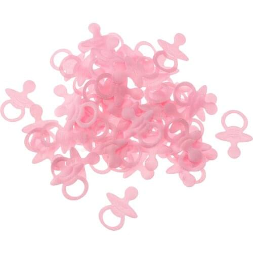 100pcs Mini Baby Pacifier Shape Charms Pendant Jewelry Making Finding DIY Crafts for Baby Shower, Gender Reveal Pacifiers,Blue