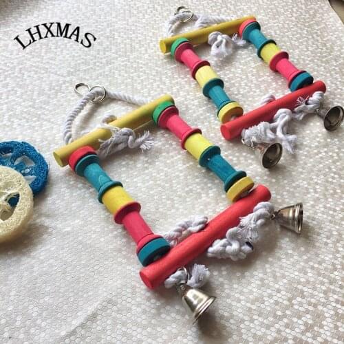 12" Handmade Natural Bird Toy Chewing Hanging Parakeet Cockatiel Budgie Parrot Toy T102