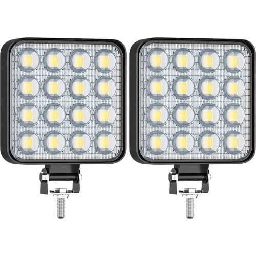 2PCS Led Square Light 48W Mini LED Work Light Spotlight 12V 24V Offroad LED Bar For Offroad Jeep Truck 4X4 4WD Car SUV ATV