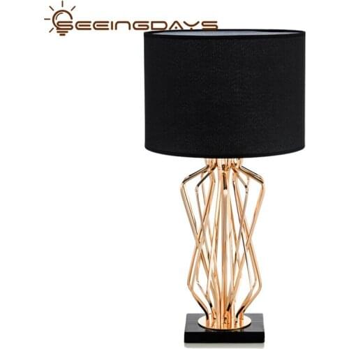 35x65cm Post-Modern Creative Artistic Table Lamp for Bedroom Bedside Lamp Cool Luxury Marble Graceful Living Room Decoration E27