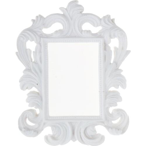 White/Black Vintage Baroque Ornate Antique Picture Frames Wall Mounted - Wall Photo Frames for 1.57 x 2.36 inch Photos