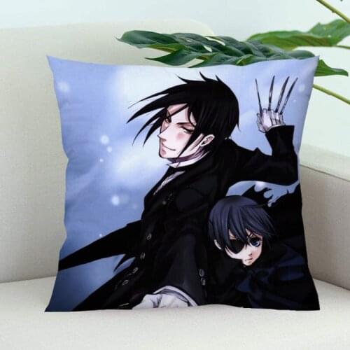 Anime Black Butler Pillowcase Wedding Decorative Pillow Cover Custom Gift For Printed Pillow Cases 60X60cm(Two Sides)