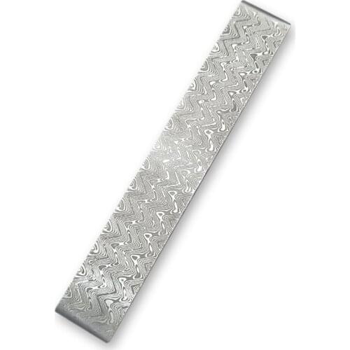 Damascus Steel DIY Cutter Making Materials Pattern Steel Bar Cutter Blade Blank Has Been Heat Treating