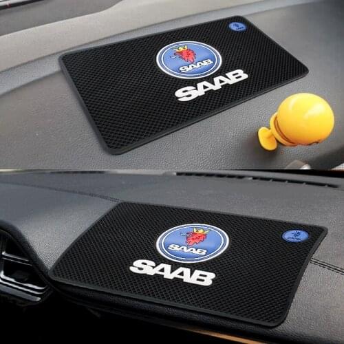 1PCS Car Interior Sticker Anti Slip Mat Dashboard Pad Auto Styling Accessories for SAAB 9-3 9-5 93 900 9000 Emblem