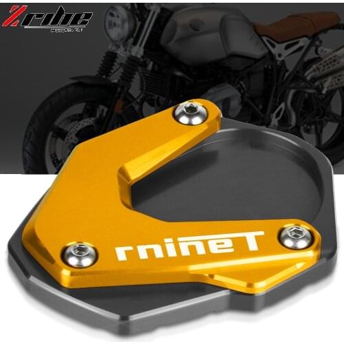 For BMW R Nine T R nineT RnineT RNINET Motorcycle CNC Kickstand Foot Side Stand Extension Pad Support Plate Enlarge 2014 2015 16