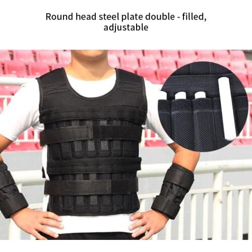 Hot Sale 15kg 30kg Adjustable Weighted Vest Loading Weights Waistcoat For Boxing Training Workout Sand Clothing Boxing