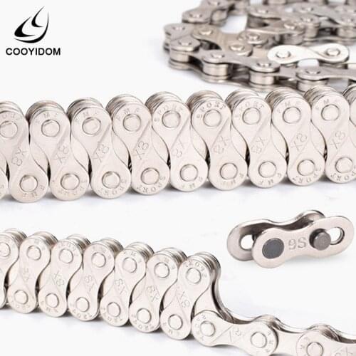 Bicycle Chain 6/7/8/24 Speed 9/27 Speed Stainless Steel 116 Links for MTB Mountain Road Bike Part Cycling Chain