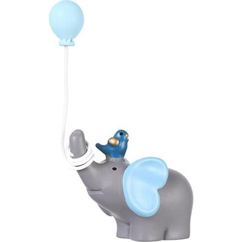 Lovely Balloon Elephant Doll Resin Cake Ornaments Small Crafts Dessert Table Decor Cake Decoration