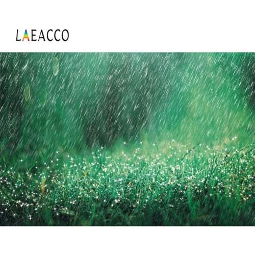 Laeacco Rain Drops Of Dew Grass Spring Morning Natural Scenic Photographic Background Photography Backdrop Photocall Photostudio
