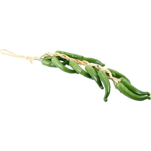 Best Artificial (TM) Chilli String Hot Peppers Hanging String Home Decor Vegetable Fruit (Green)