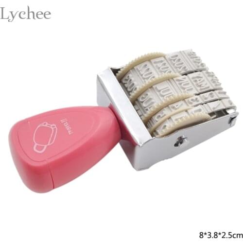 Lychee Life Random Color Vintage Roller Stamp Trolley Date Carimbos Diy Scrapbooking Rolling Words Stamps Diy Handmade Gifts