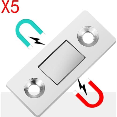 Magnetic Invisible Strong Door Stopper Punch-free Doorstop Latch Closed Closer Magnet Wardrobe Hardware