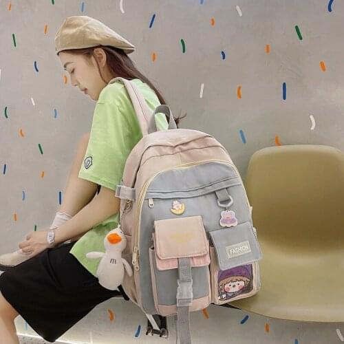 Cute Women Large Capacity Backpack Waterproof Nylon Female Schoolbag College Lady Laptop Backpacks Kawaii Girl Travel Book Bags