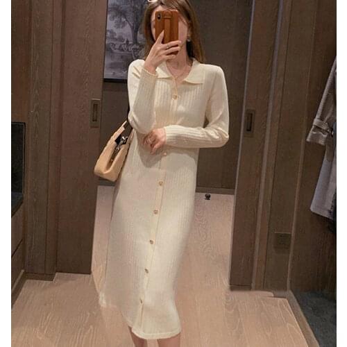 Long Sweater Dresses Winter Women Maxi Dress Women Knitted Party Dress Plus Size