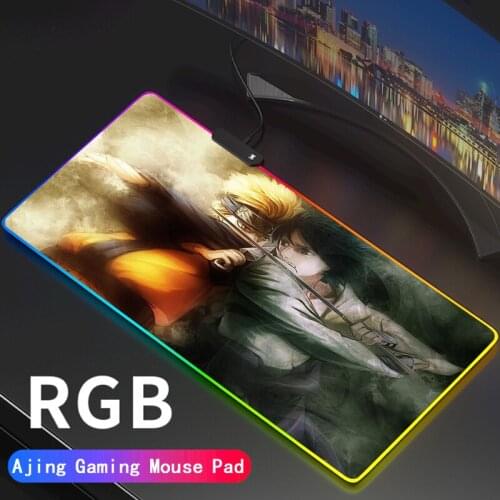 Cartoons Gaming Mouse Pad RGB Large Mouse Pad Gamer Anime Mouse Mat Computer Mousepad Led Backlight Keyboard Desk Mat