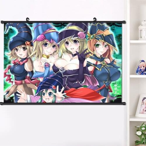 New Anime Game Yu-Gi-Oh! ATEM Dark Magician Girl Yugi Muto HD Wall Scroll Hanging Poster Print Home Decor Art Gifts 40x60 cm