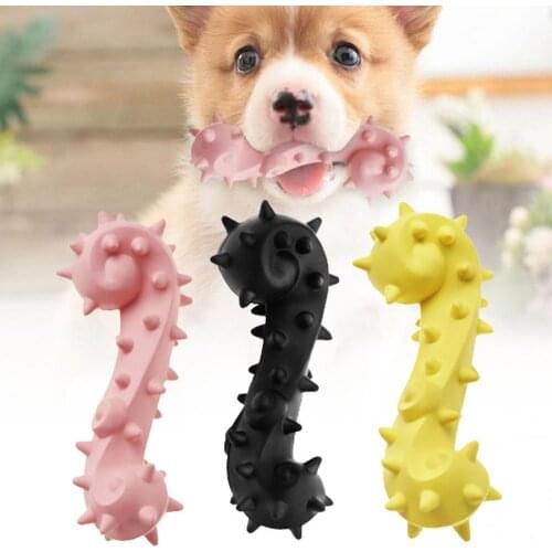 New Rubber Dog Toy with Thorn Bone Rubber Molar Pet Toy Dog Bite Resistant Molar Training Toothbrush Teeth Cleaner Pet Supply