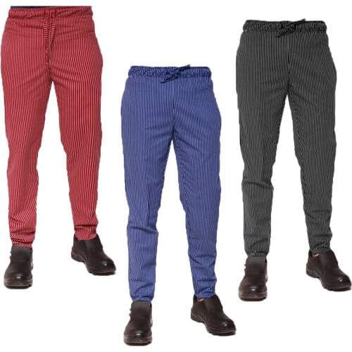 Pantalaccio work cotton striped for chef mixed sizes