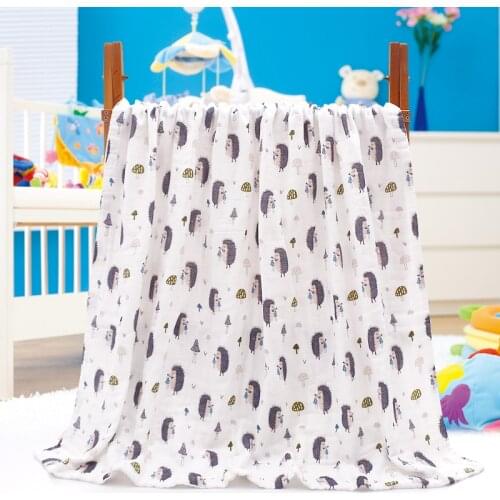 100% Cotton Muslin Swaddle Baby Blankets Swaddling Swaddle Wrap for Newborn Baby 6 Layer Bath Towel Blanket Baby Bedding