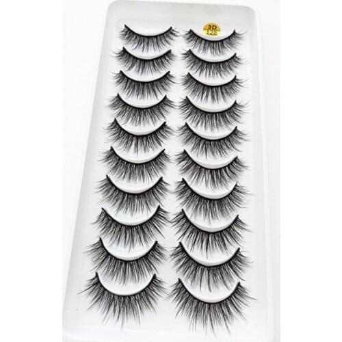 QUXINHAO 10pair eyelashes mink eyelashes natural 3d mink lashes false eyelashes makeup bulk lashes maquiagem