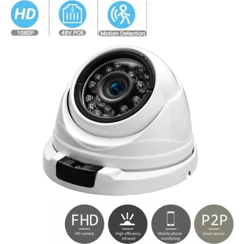 Wide Angle 2.8MM Lens H.265 1080P VandalProof Anti-vandal Indoor Outdoor IP Camera Metal Case IP66 With Mount