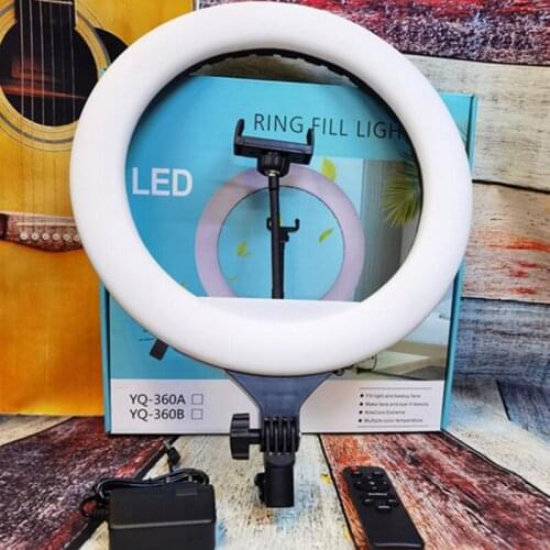 14inch LED Ring Light Remote Touch Camera Phone Photography Large Ring Lamp For shooting makeup video studio
