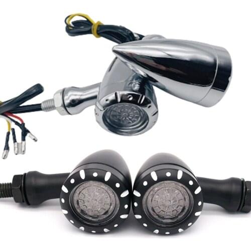 Motorcycle LED Turn Signal Light Brake Running Lamp Flashing Light Blinker for Cafe Racer Sportste Yamaha