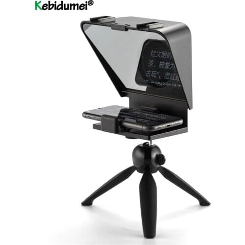 KEBIDUMEI Phone and DSLR Recording Mini Teleprompter Portable Inscriber Mobile Teleprompter Artifact Video With Remote Control