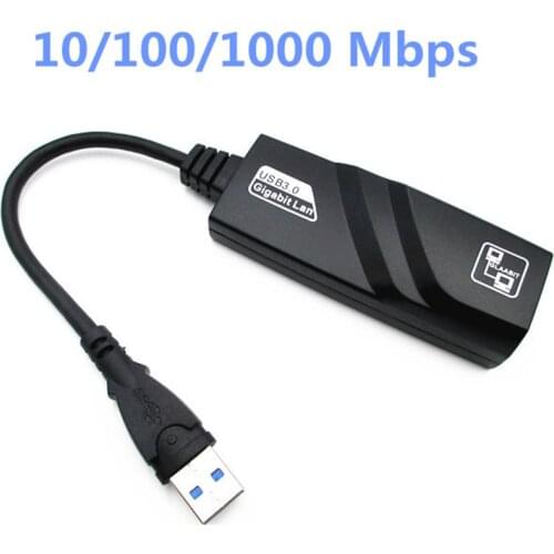 USB 3.0 to 10/100/1000 Mbps Gigabit RJ45 Ethernet Network LAN Adapter for PC Mac