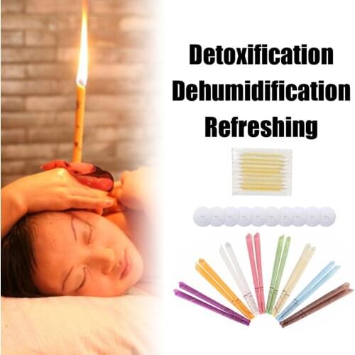 10Pcs Ear Candles Ear Wax Clean Removal Beeswax Multi-color Propolis Indiana Therapy Fragrance Candling Cone Candle Relaxation
