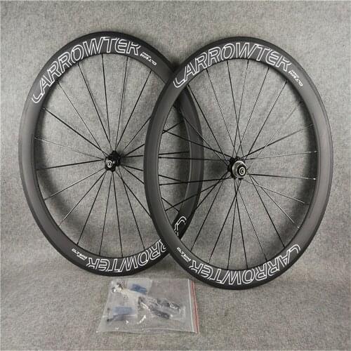White Hollow 50mm CARROWTER carbon Road Wheelset UD Matte