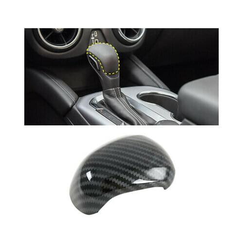 Carbon Fiber Look Inner Gear Shift Knob Cover Trim For Chevrolet Blazer 19-20