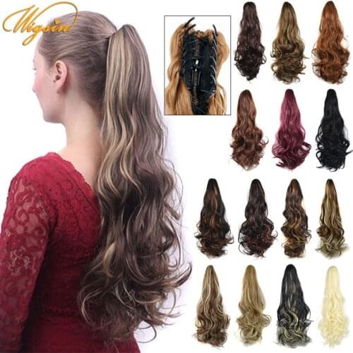 WIGSIN Synthetic 22Inch Long Curly Ponytail Hair Extension Clip in Hair for Women