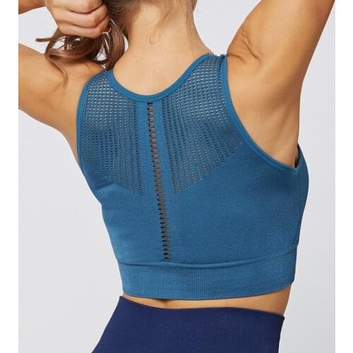 S-L Hollow Out Back Breathable Women Sports Bra Push Up Shockproof Vest Top Gym Fitness Tank Sexy Racerback Running Yoga Bra