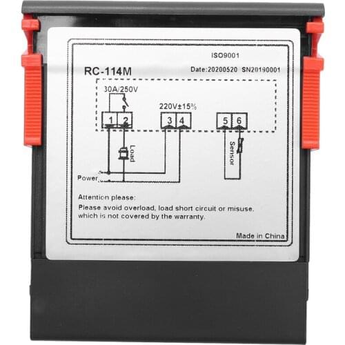 220V/30A Digital Temperature Controller Rc-114M Thermostat Relay Output -30~300 Degree With Ntc Sensor