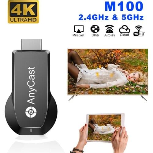 Android M100 2.4G/5G 4K Miracast Wireless DLNA AirPlay Anycast WiFi Display Receiver Dongle Support Windows Andriod IOS PC