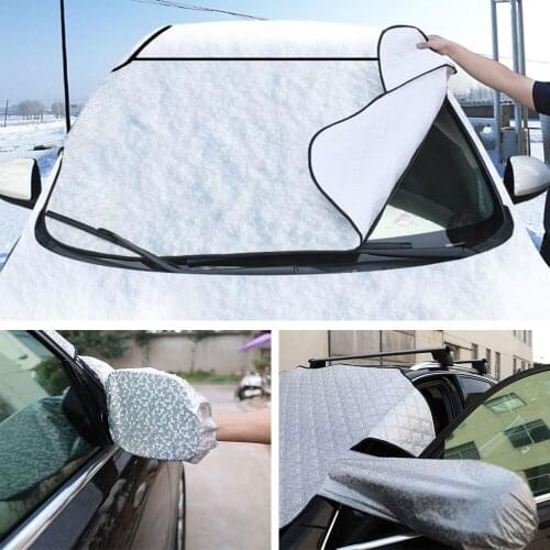 Autos Car Windshield Sunshade Cover Universal Car Rain Ice Snow Protector Anti Sun UV Heat Front Window Thick Car SUV Cover
