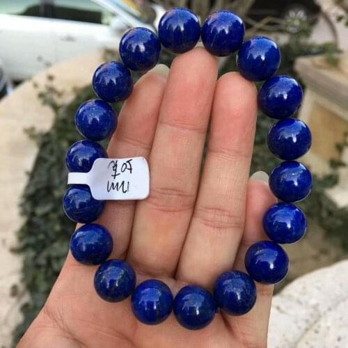Free Shipping Natural Lapis Lazuli Royal Blue Gemstone Lady Bracelet AAAAA 12mm
