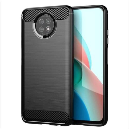 For Xiaomi Redmi Note 9T 5G 6.53" 2021 J22 Carbon Fiber Cover Phone Bumper Case Full Protection Shockproof Anti Drop Shell